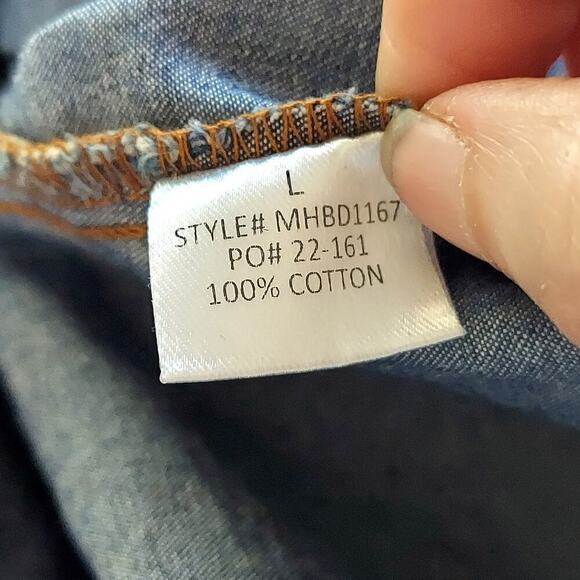 Design by Olivia Women's Classic Short Sleeve Button Down Denim Chambray Shirt - Picture 8 of 9